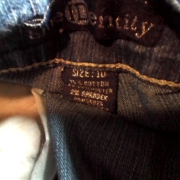 Blue IDentity Capri Jeans  Opaque Button Zipper Closure Size 10 - Picture 6 of 7